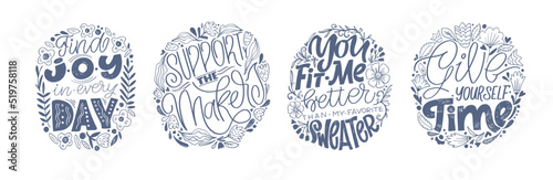 Cute lettering motivation phrase postcard. Lettering art for t-shirt design.