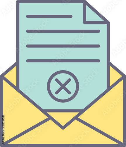 Rejection Of A Letter Icon