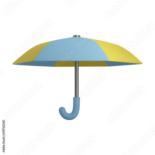 Umbrella icon in 3d trendi style isolated on a white background