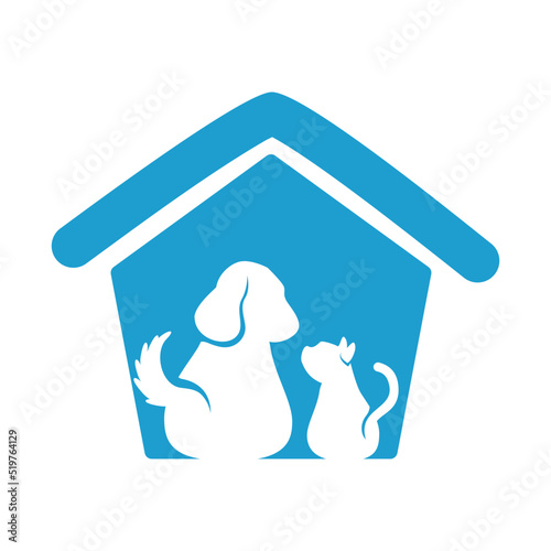 dog and cat in family and house