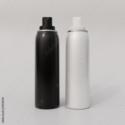 Deodorant spray bottle mockup black and white