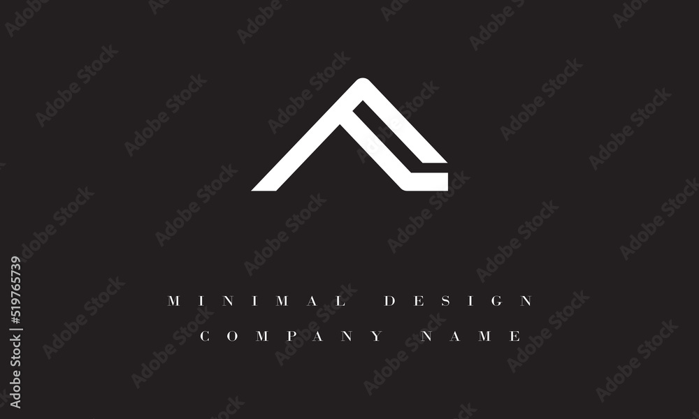 LA or AL Minimal Logo Illustration LA or AL Minimal Logo Illustration