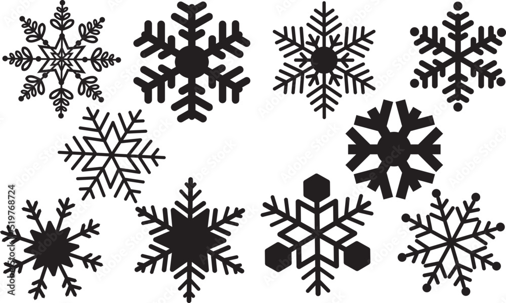 Christmas Snowflakes Silhouettes Christmas Snowflakes Bundle SVG EPS PNG Christmas Snowflakes Silhouettes Christmas Snowflakes Bundle SVG EPS PNG