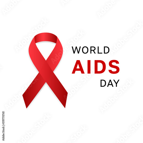 Obraz na płótnie World AIDS day. Awareness. Medical sign. Vector icon w salonie
