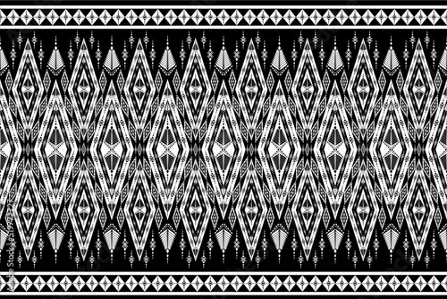 Geometric ethnic oriental ikat seamless pattern traditional Design for background,Beautiful figure tribal Ukrainian geometric ethnic oriental pattern traditional on black background,carpet,wallpaper,