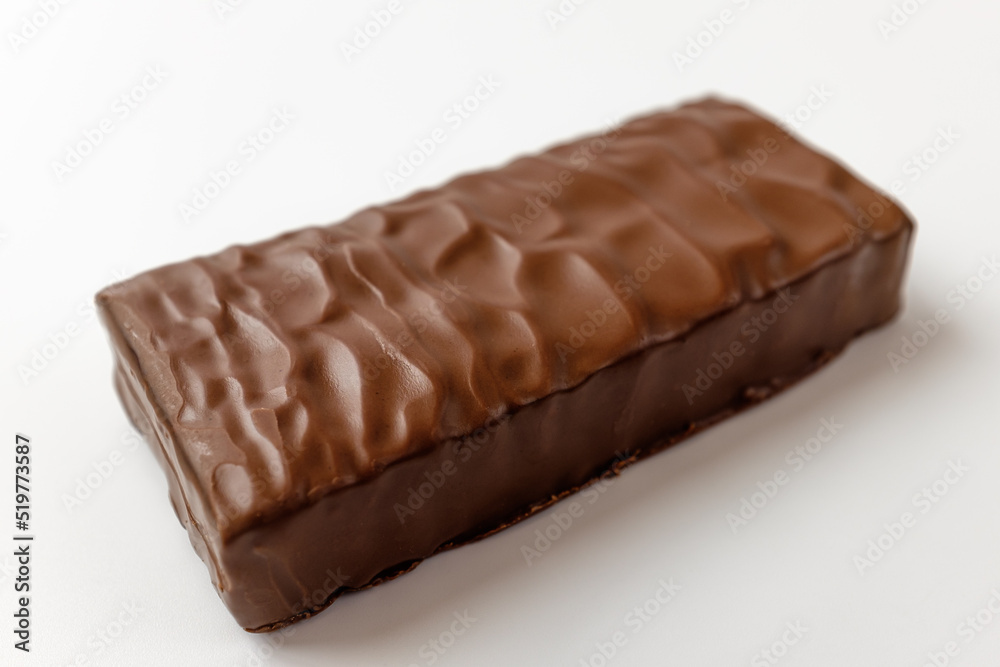 protein bar on white background