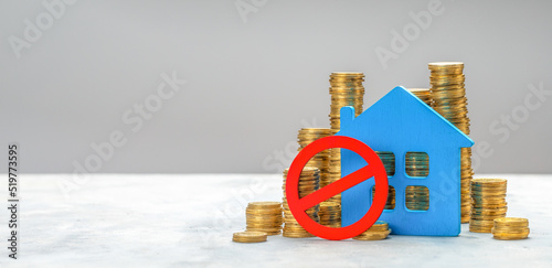 Prohibition on the sale of the house. Seizure of real estate. Ban or seizure of the house. photo