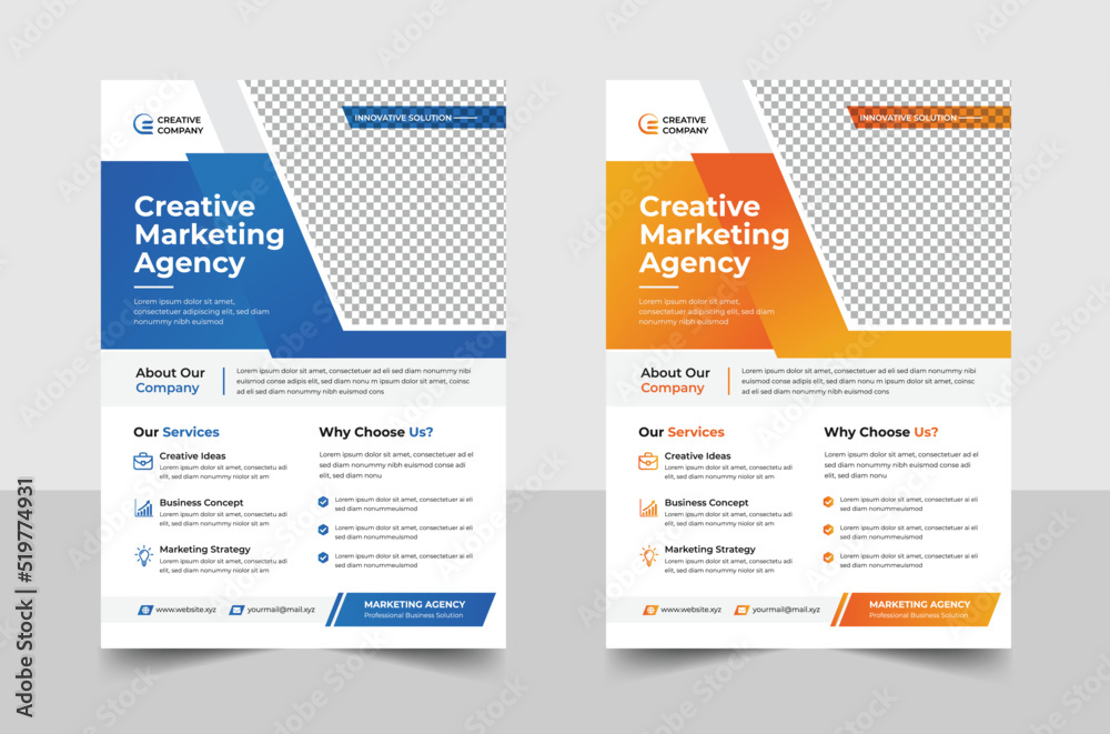 Corporate Business Flyer Template.	