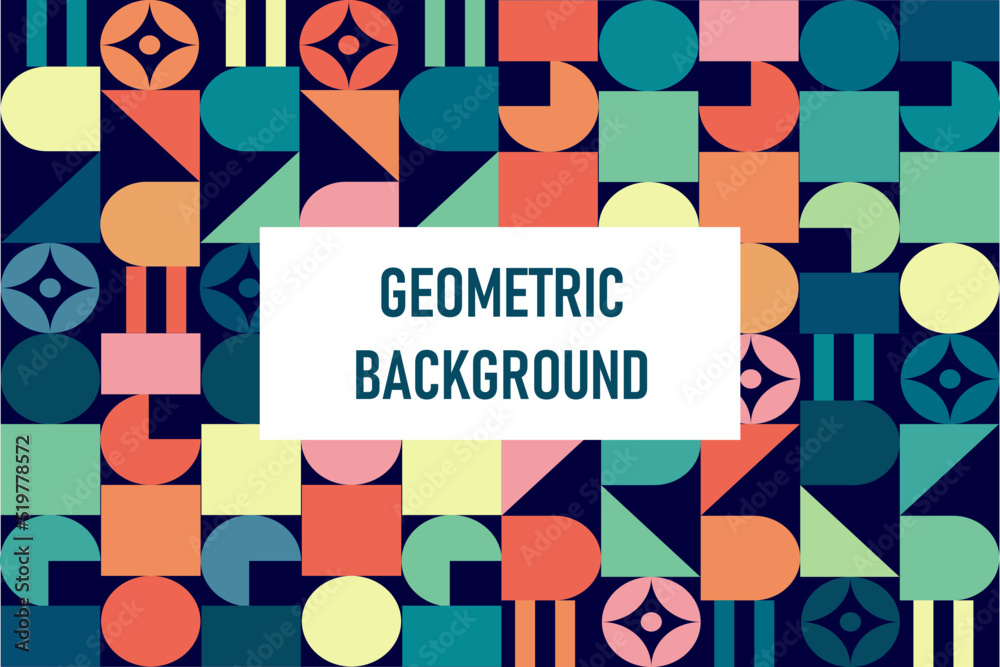 Flat geometric background Flat geometric background
