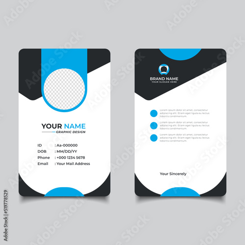 Modern and Clean Business id Card Template