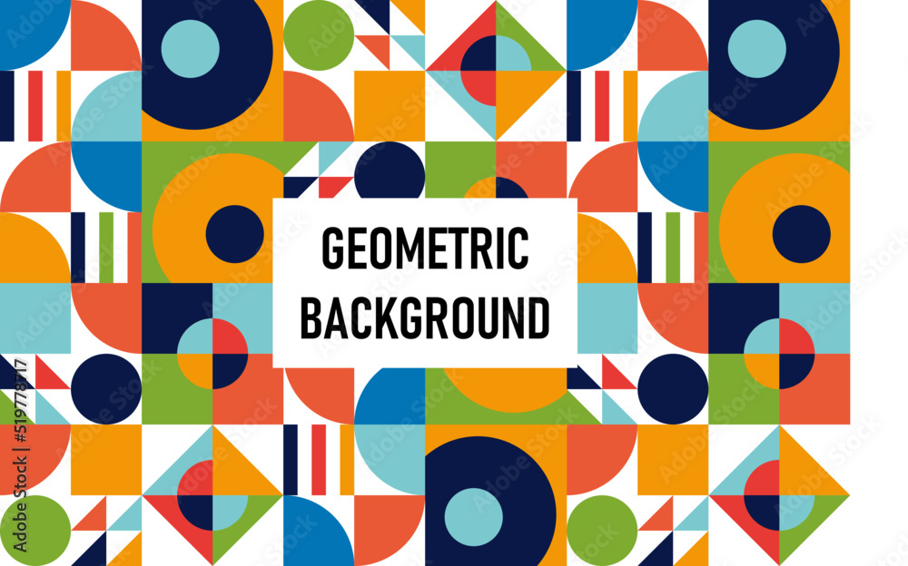 Flat geometric background Flat geometric background