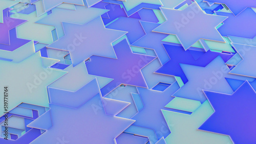 3D Background Abstract 6 Point Star pattern texture 
