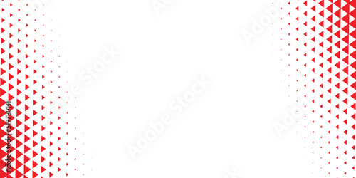 White background and red triangle background