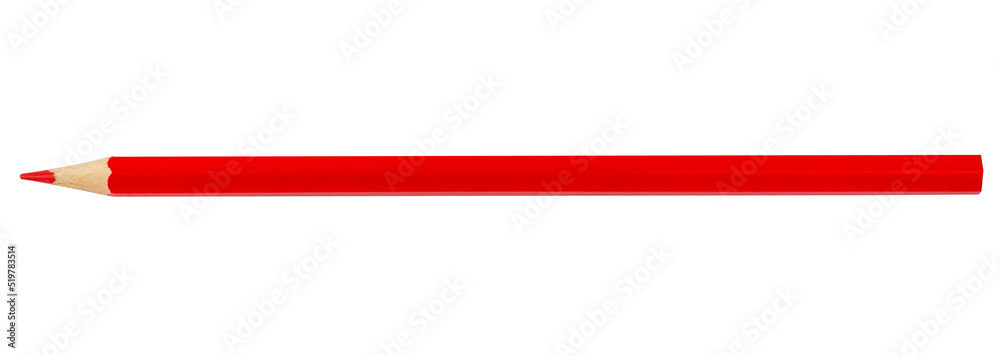 Red pencil isolated on white background. Color pencil. Stock Photo ...
