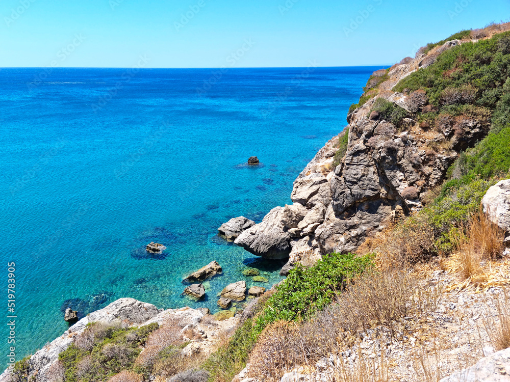 Rocks in the Preveli beach, Crete, Greece