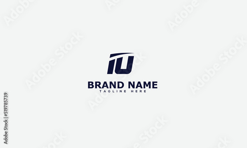 Logo design letter IU . Elegant modern. Vector template. photo