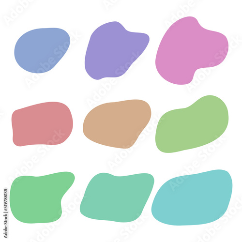 Abstract spots powder shade color set