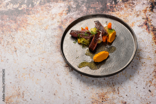 Fototapeta Naklejka Na Ścianę i Meble -  Haute cuisine/Asian fusion, roasted duck