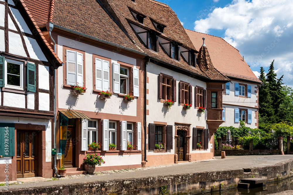 Fototapeta premium Fachwerkhäuser im Bruchviertel in Wissembourg