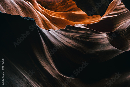 Fotografija Antelope Canyon, Arizona, detail natural sandstone cave located on Navajo land,