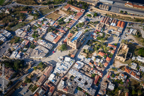 Lala Mustafa Pasha Mosque at Namik Kemal square. Famagusta, Cyprus photo