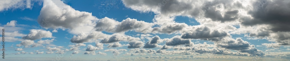 Fantastic soft thunderclouds, sky panorama Fantastic soft thunderclouds, sky panorama