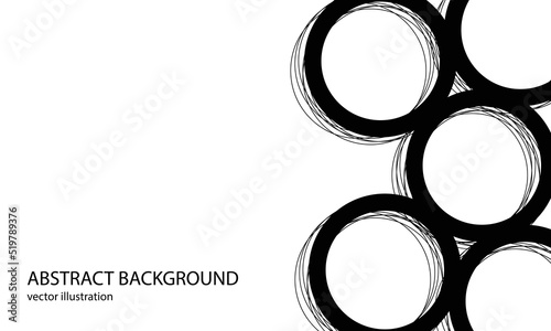 Vector rings abstract background, modern illustration template