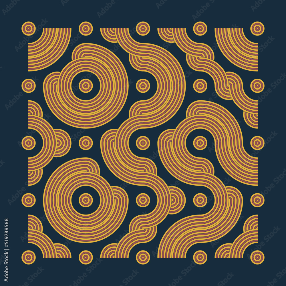 Color truchet tiling connections illustration Color truchet tiling connections illustration