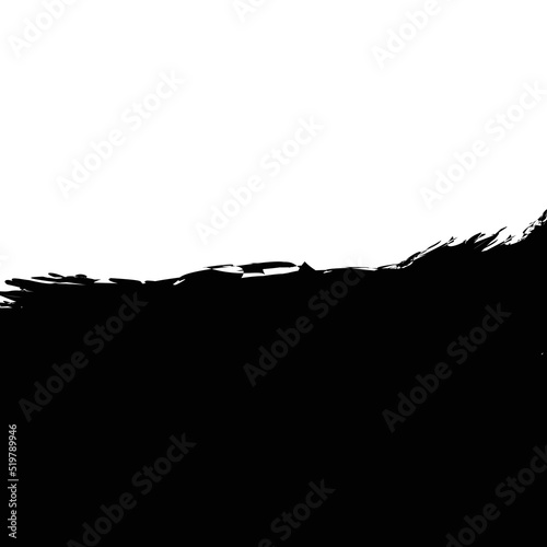Black Ink Paint Brush Stroke Background. Vector Illustration