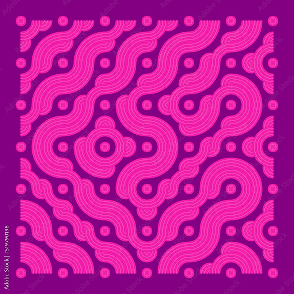 Color truchet tiling connections illustration Color truchet tiling connections illustration