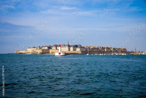 Saint-Malo city view from the sea, Brittany, France