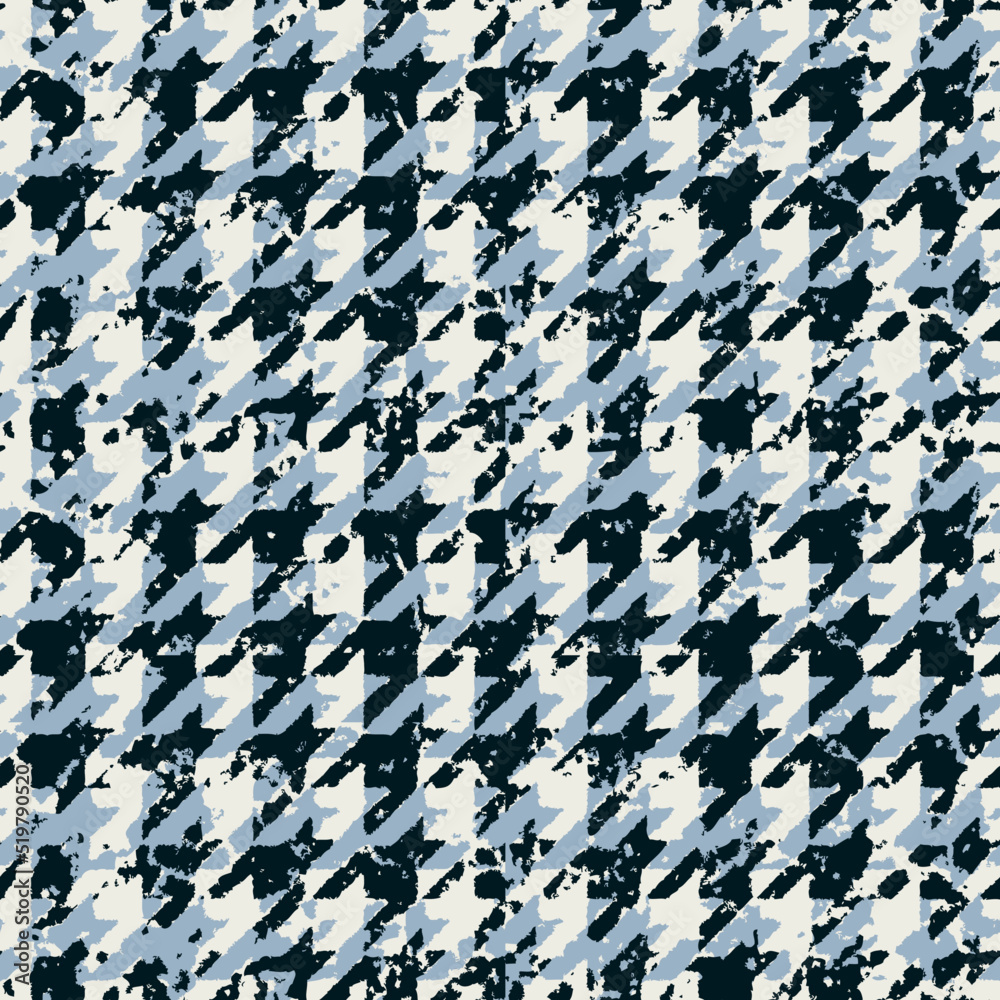Foto Grunge houndstooth tartan plaid wallpaper abstract vector seamless pattern