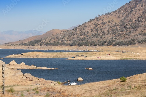 Low level reservoir in California