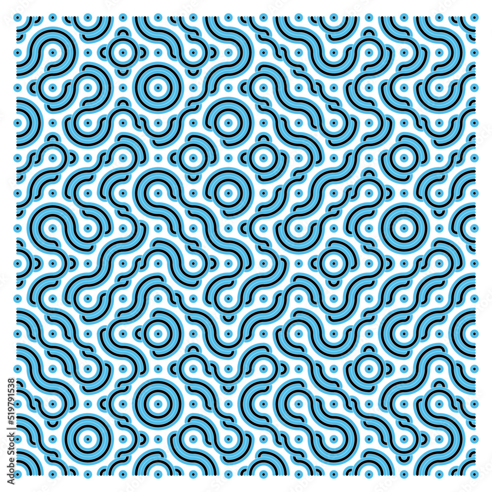 Color truchet tiling connections illustration Color truchet tiling connections illustration