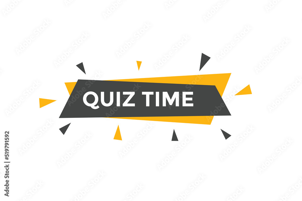 Quiz time text web template. Vector Illustration.
Quiz time text web template. Vector Illustration.