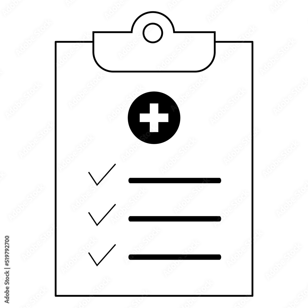 illustration of medical record icon for health support illustration of medical record icon for health support