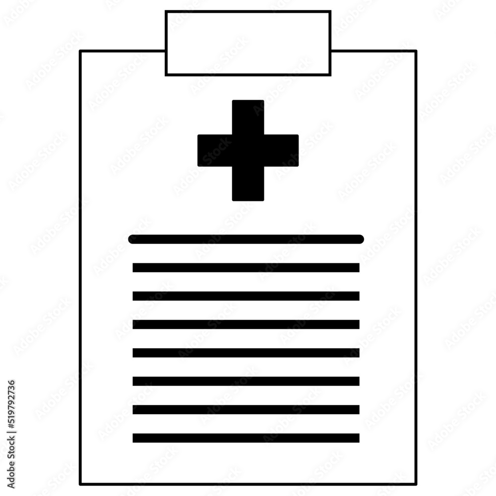 Obraz premium illustration of medical record icon for health support