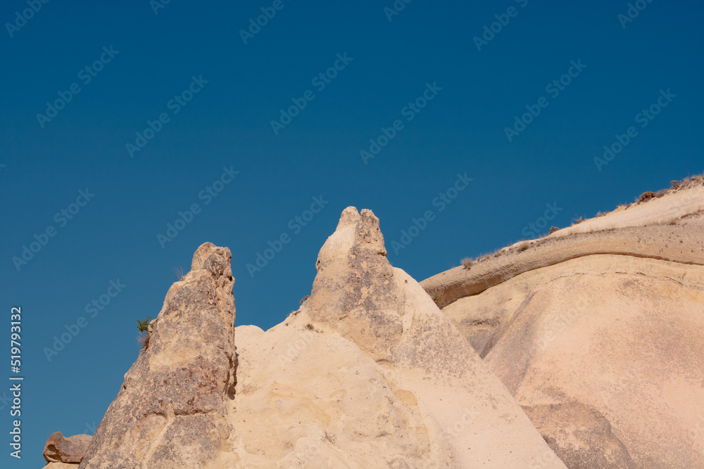 Rock formations in Cappadocia. Pasabagi archaeological site in Goreme Cappadocia