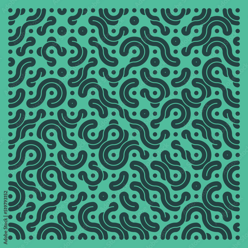 Color truchet tiling connections illustration
