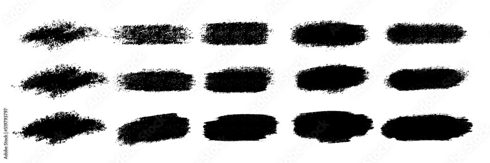 Vector set of hand drawn brush strokes, stains for backdrops. Monochrome design elements set. One color monochrome artistic hand drawn backgrounds. Vector set of hand drawn brush strokes, stains for backdrops. Monochrome design elements set. One color monochrome artistic hand drawn backgrounds.