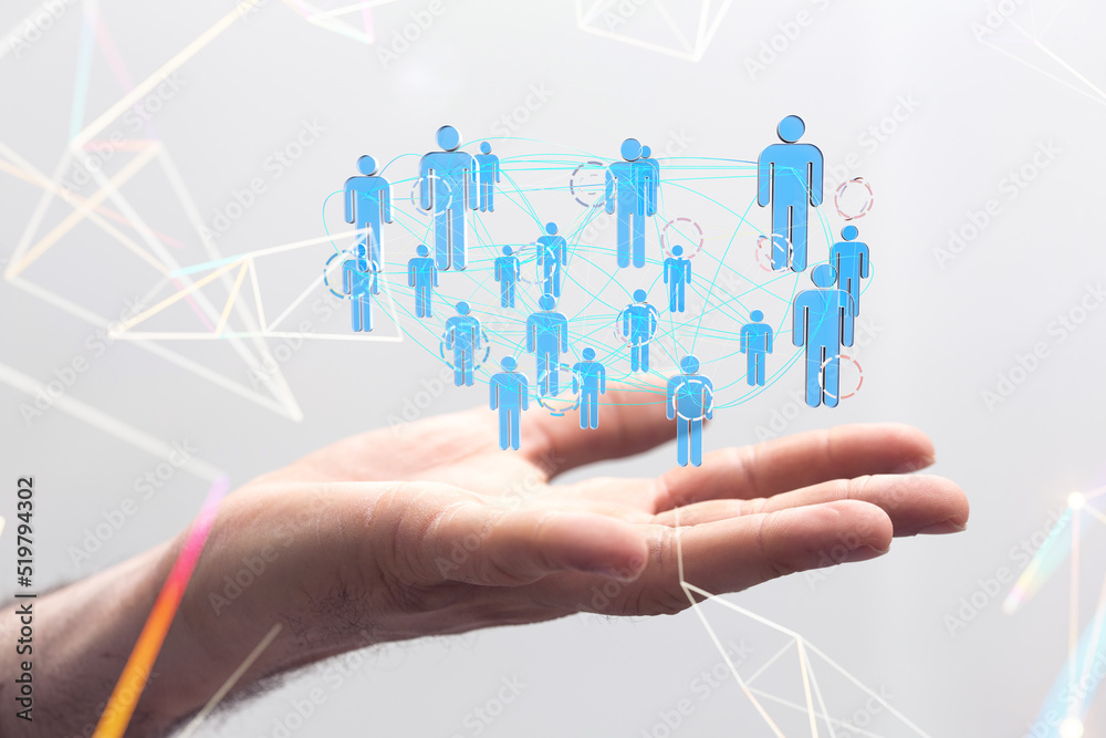 Network team. Social network. 3d illustration Network team. Social network. 3d illustration