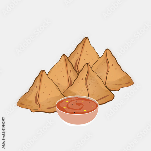 Samosa with Tomato Chutney