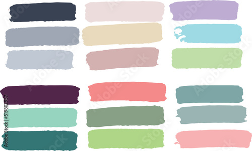 Vector. Colección armonías de color. Manchas para diseño web, etiquetas y maquillaje.