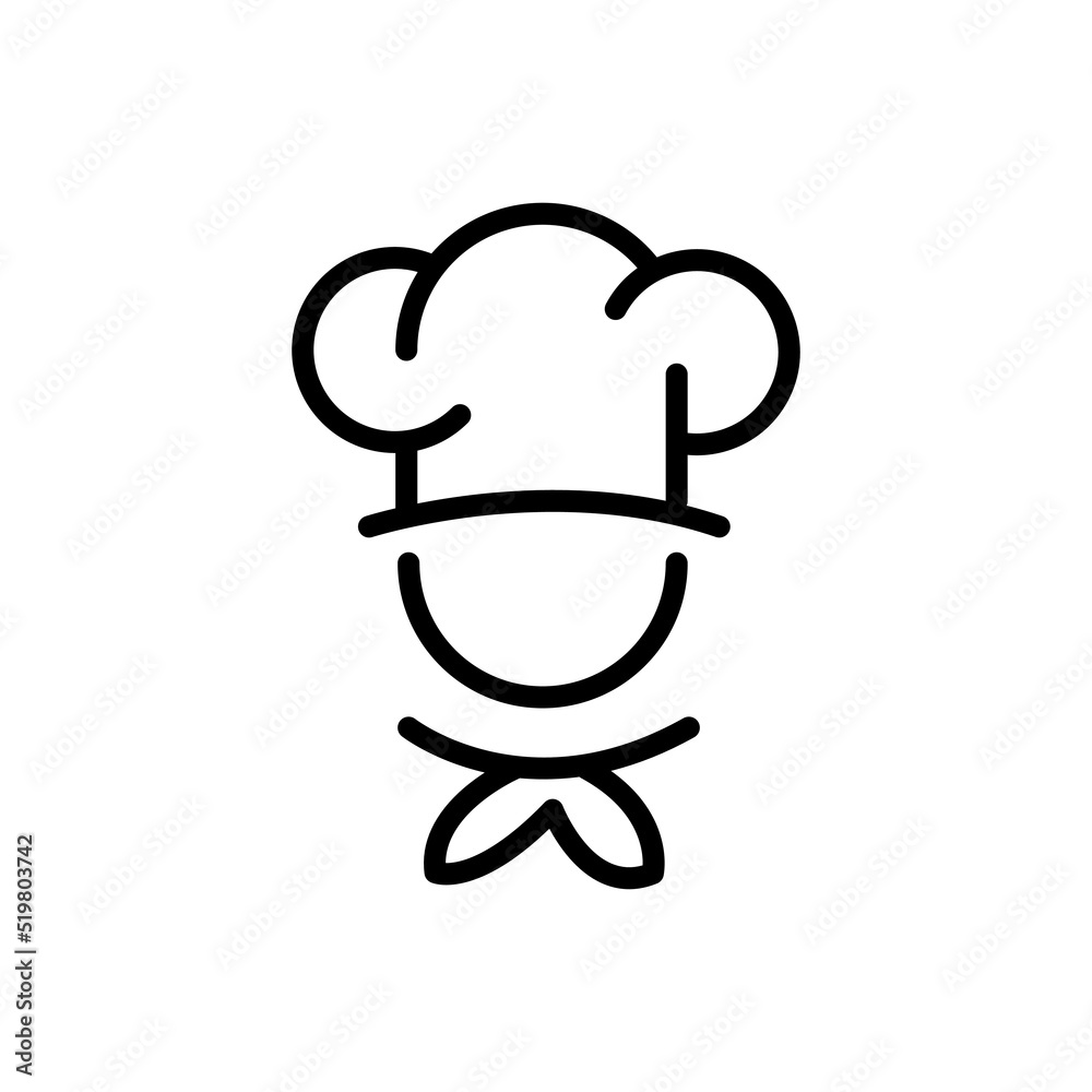 Chef logo. restaurant logo. vector icon. Linear style sign for mobile concept and web design. Chef logo. restaurant logo. vector icon. Linear style sign for mobile concept and web design.