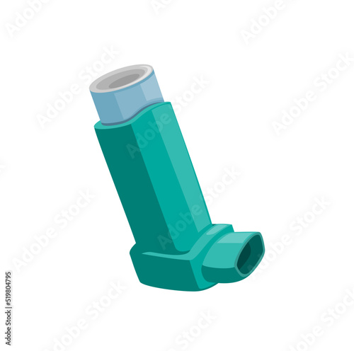 Inhaler breathe medicine object illustration vector