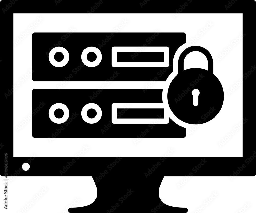 Unique Data Security Vector Icon Unique Data Security Vector Icon