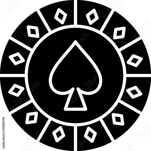 Spade Chip Vector Icon