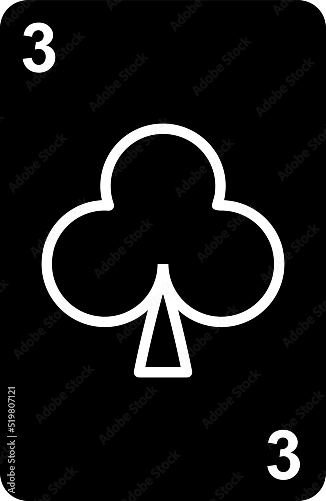 Clubs Card Vector Icon Clubs Card Vector Icon