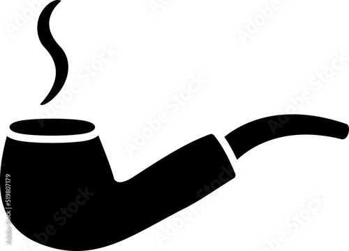 Unique Lit Smoking Pipe Vector Icon