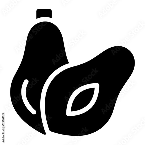 papaya glyph icon
